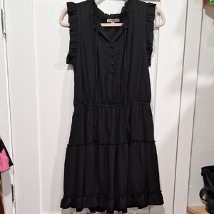 Elegant Black Ruffle Dress